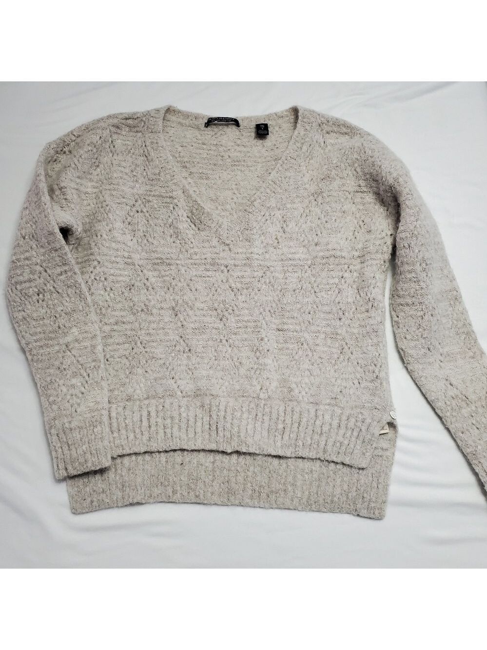 Scotch & Soda Alpaca Mohair Blend V Neck Sweater Beige Small
